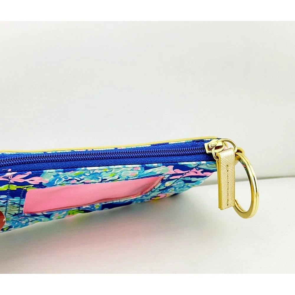 Lilly Pulitzer ID Case In Turtle Villa Print Keychain Wallet. Made In 2019